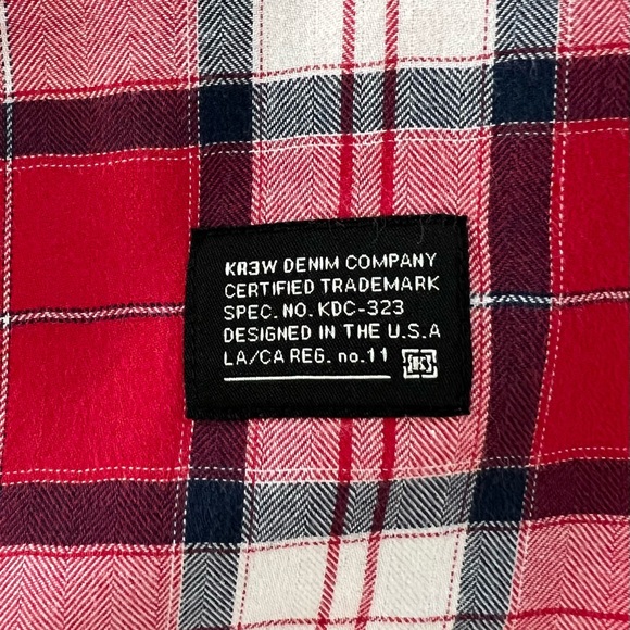 KR3W, Large, Red White Blue, Plaid Shirt, ‘merica - Picture 5 of 5